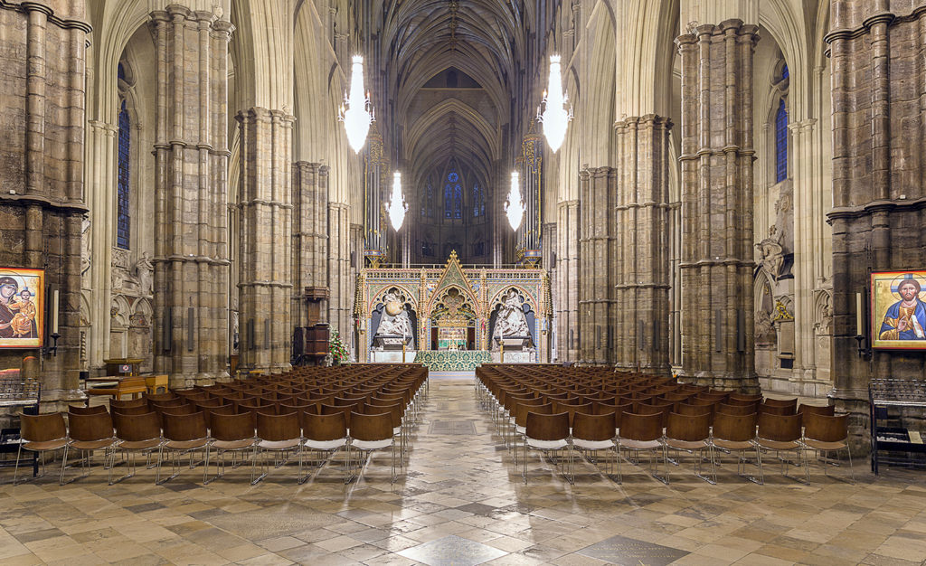 Kerkmeubilair Casala | Houten Curvy stoelen kerkstoelen met Zifra digitale stoelnummering in Westminster Abbey Londen