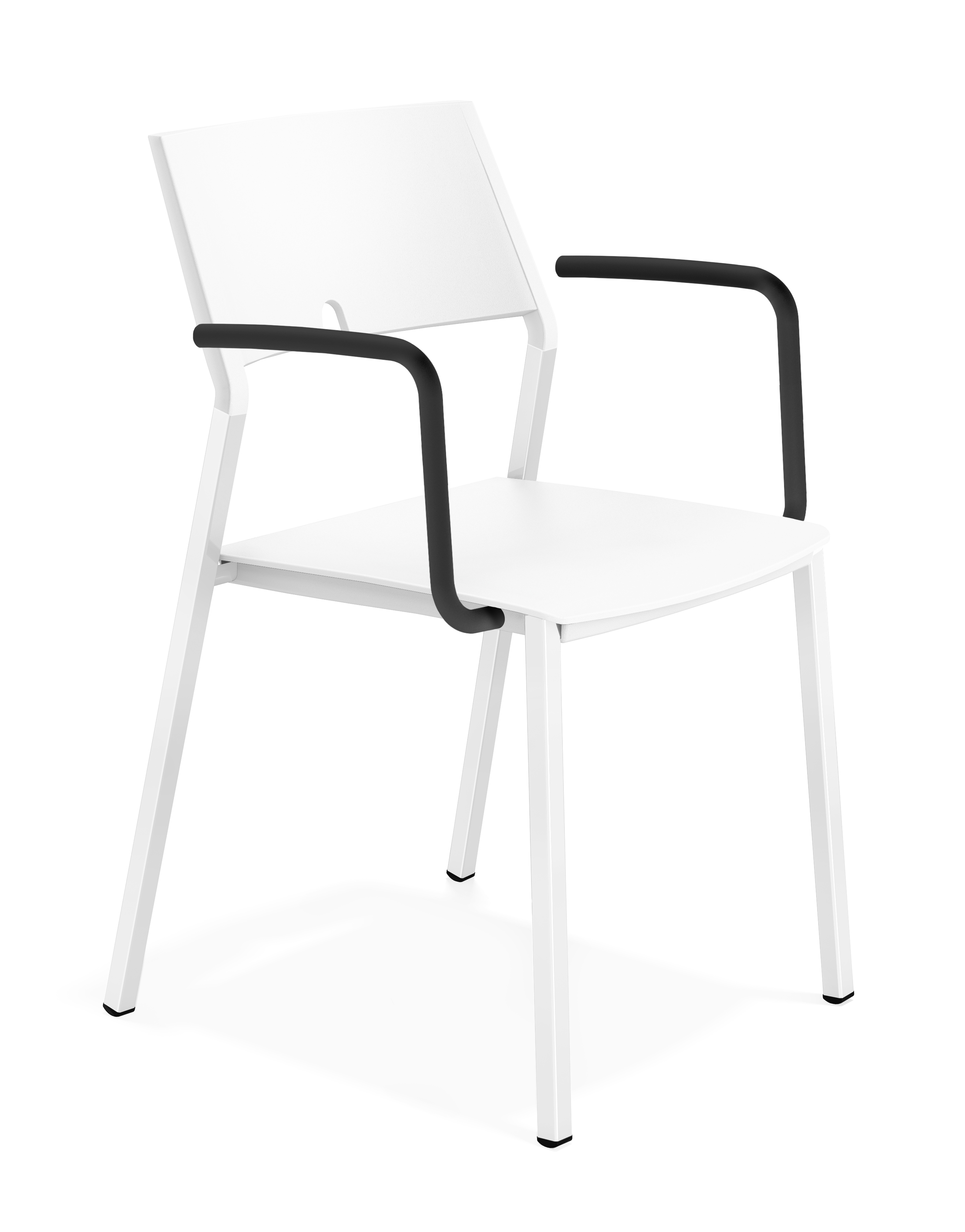 casala axa III dossier plastique, assise plastique, avec accoudoirs