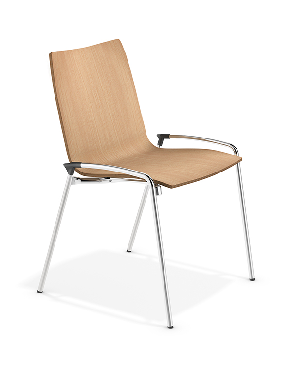 Lynx II | perfekt verbindbarer und stapelbarer Stuhl aus Holz von Casala
