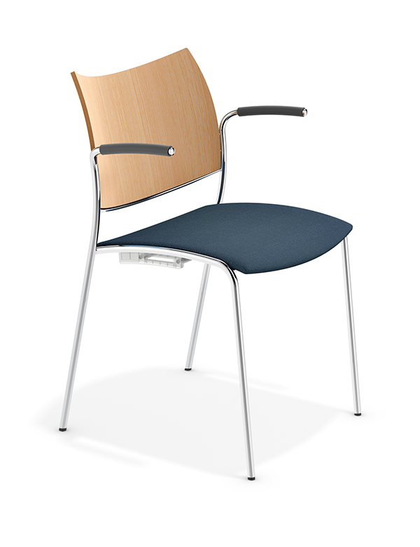 casala cobra chair with armrests upholstered seat