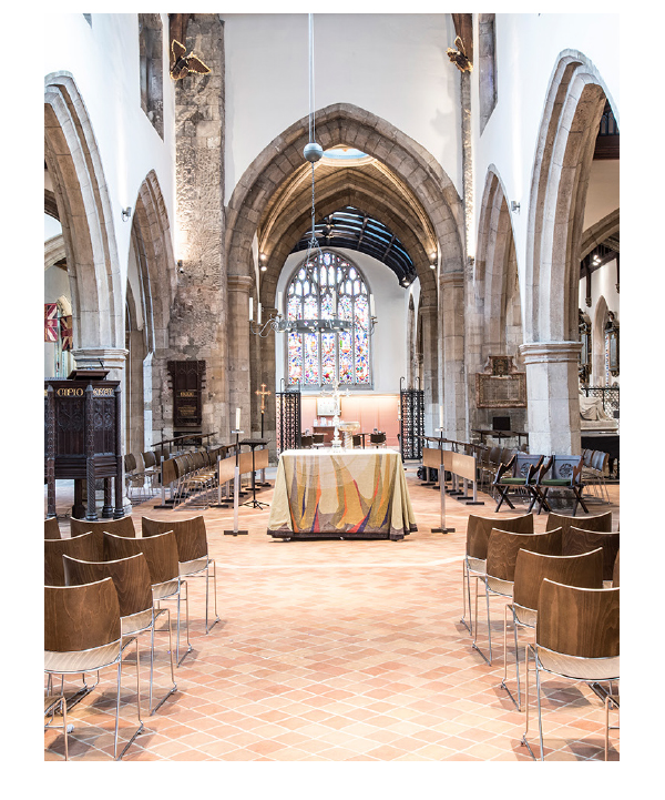Case study church furniture Casala | wooden Curvy church chairs in All Saints Church (UK)