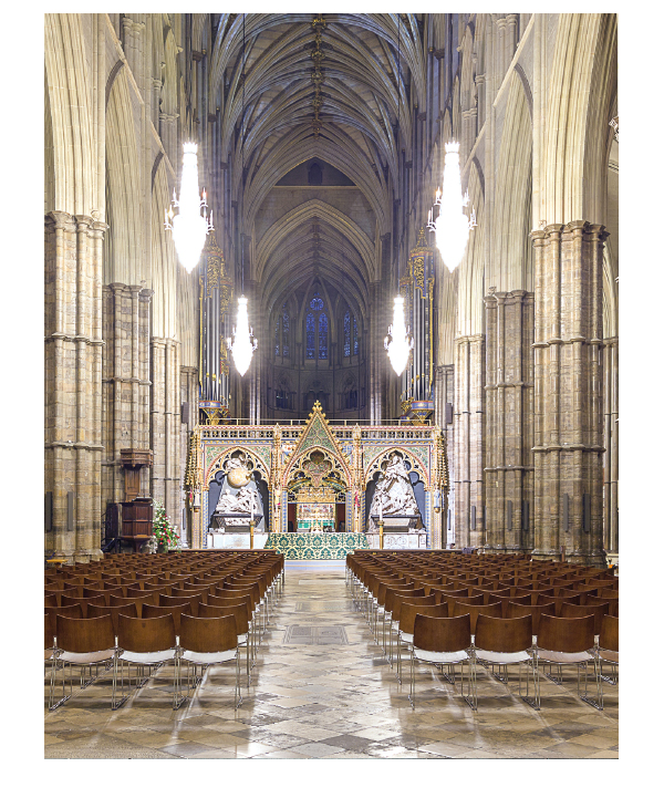 Case study Kirchenmöbel Casala | Curvy Stühle aus Holz mit Zifra-Stuhlnummerierung in der Westminster Abbey London (UK)