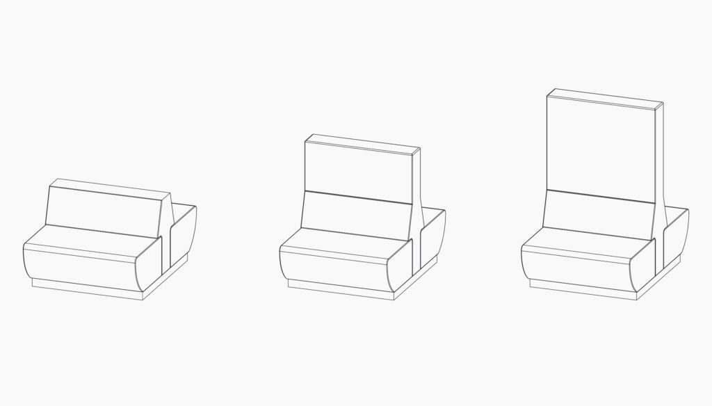 casala palau trainbench sofa lineart