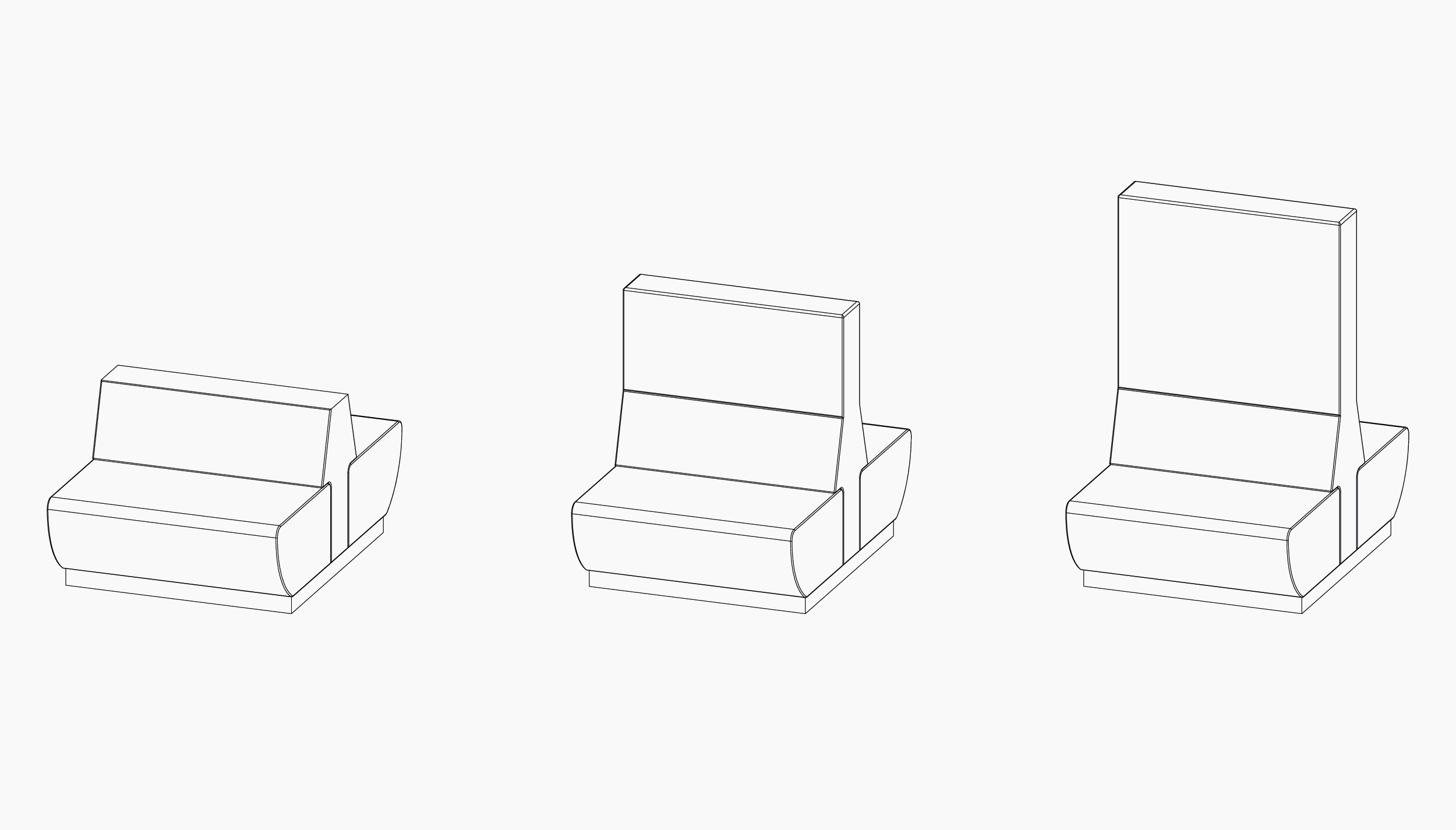 casala palau trainbench sofa lineart