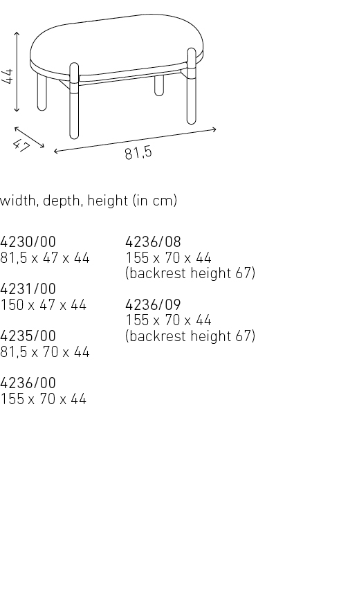 casala capsule bench dimensions