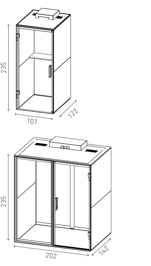casala boston phonebooth dimensions