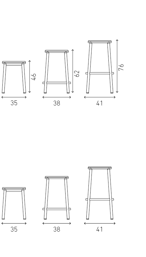 casala solid barstool dimensions