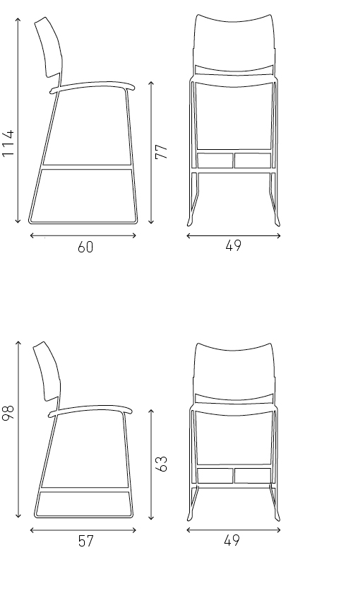 casala curvy barstool